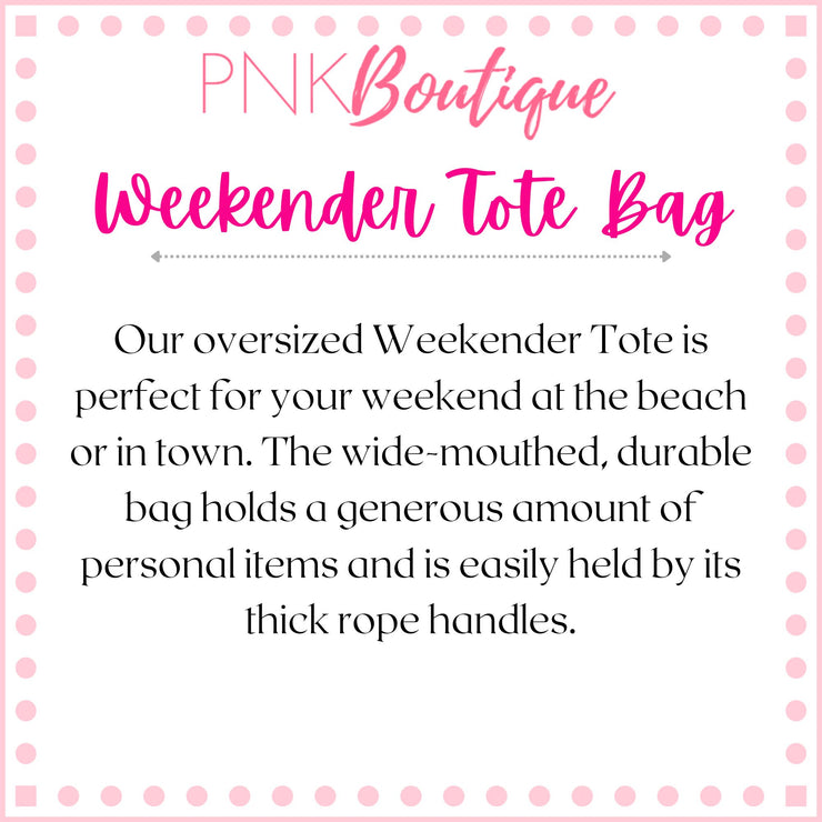 PNK Signature Pink & Green Weekender Bag