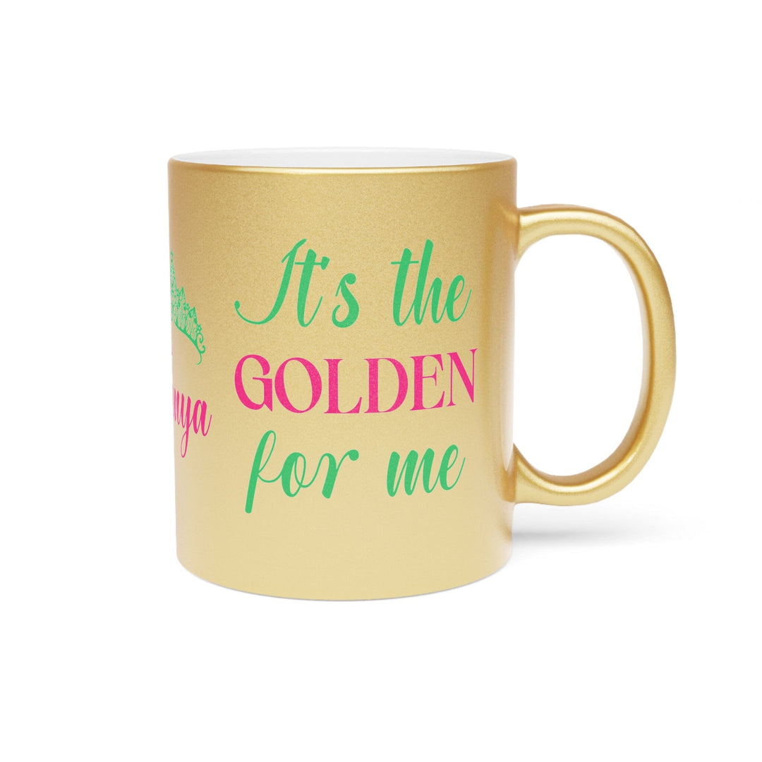 PNK Sisterhood Personalized Golden Metallic Mug