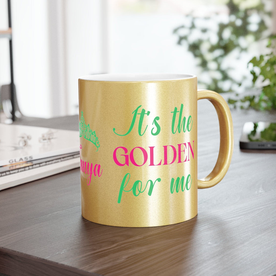 PNK Sisterhood Personalized Golden Metallic Mug