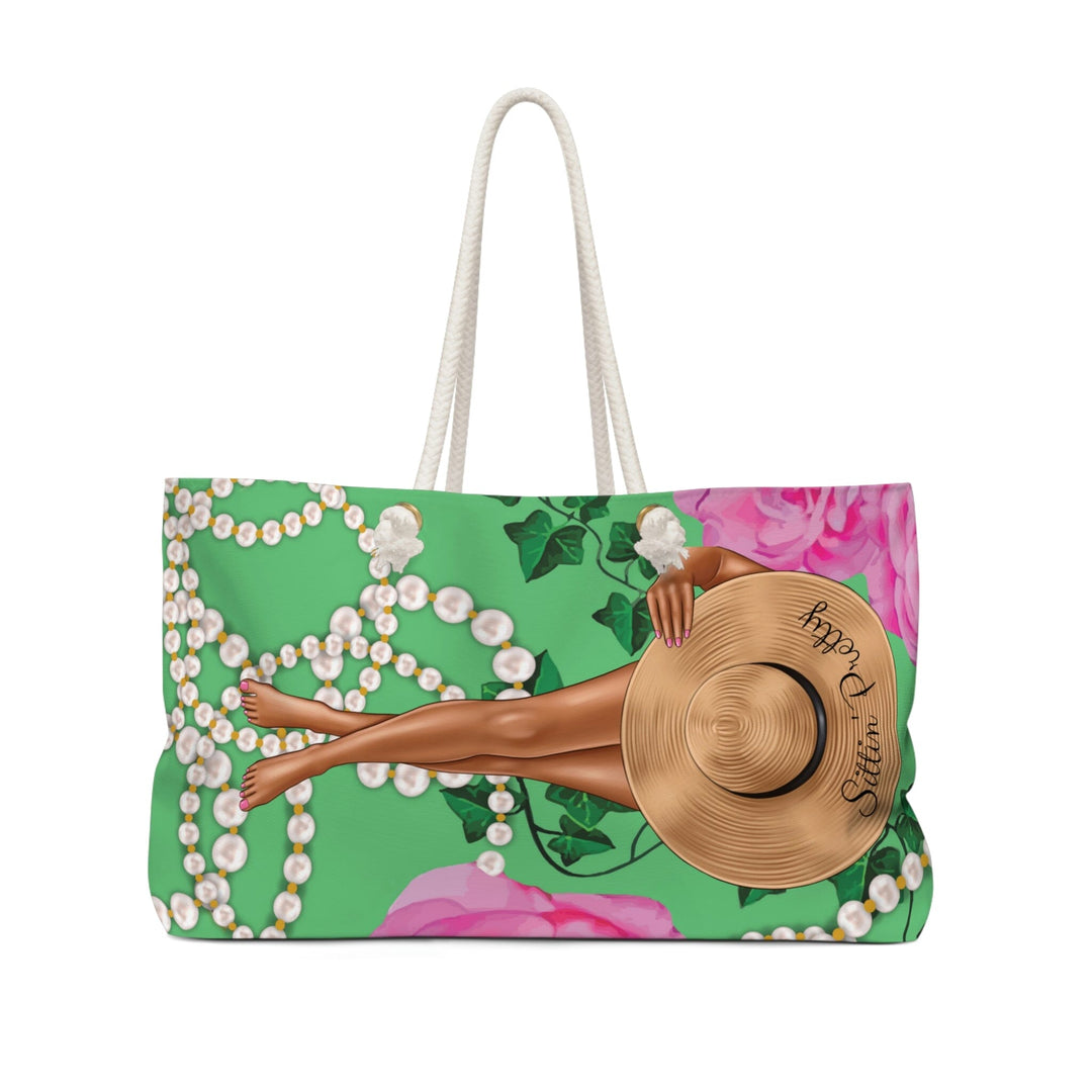 PNK Signature Pink & Green Sittin' Pretty Weekender Bag