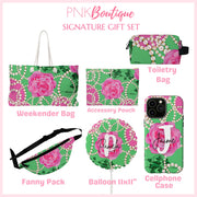 PNK Signature Pink & Green Sittin' Pretty Weekender Bag