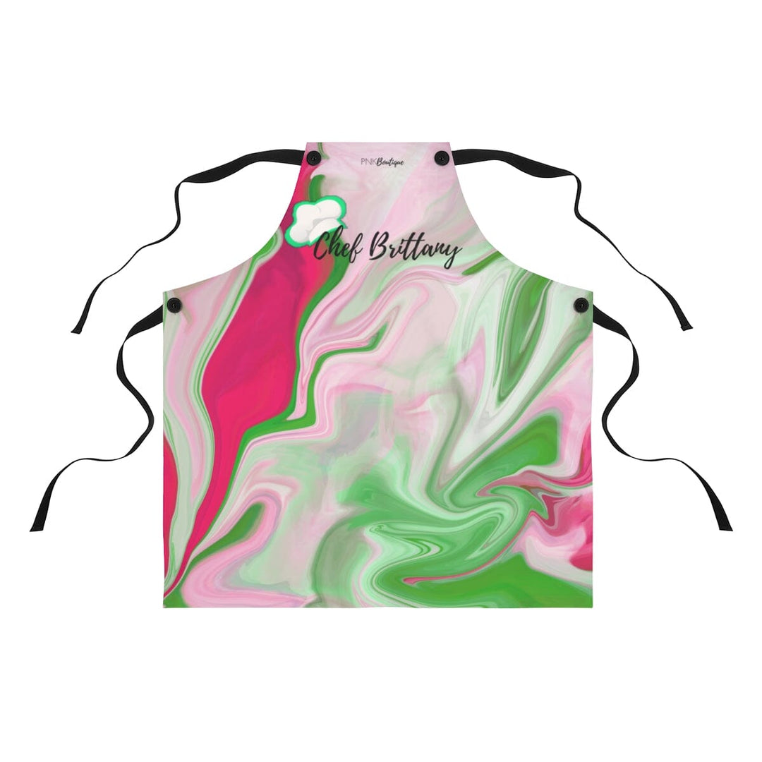 PNK Pink & Green Watercolor Personalized Apron