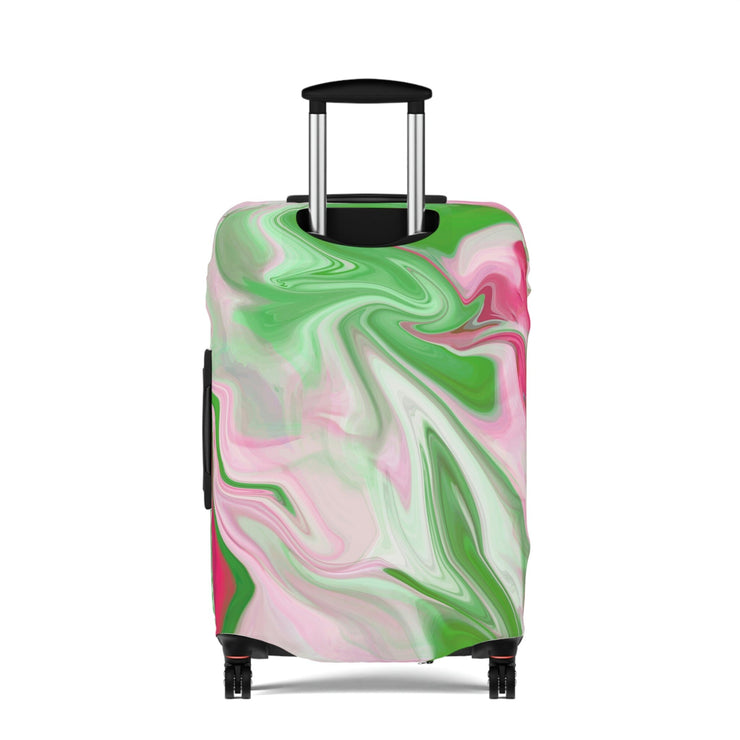 PNK Watercolor Pink & Green Luggage Cover