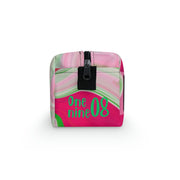 PNK Watercolor Pink & Green Personalize Toiletry Bag