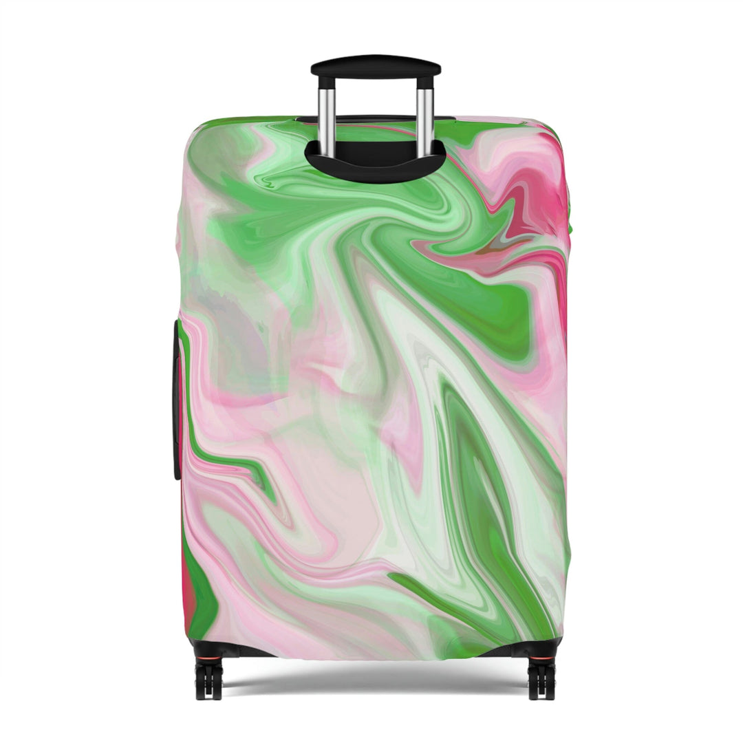 PNK Watercolor Pink & Green Personalized Luggage Cover