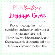 PNK Watercolor Pink & Green Personalized Luggage Cover
