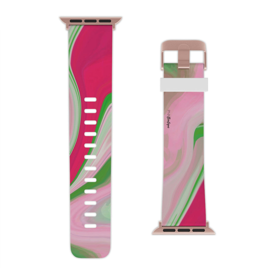 PNK Watercolor Pink & Green Watch Band for Apple Watch