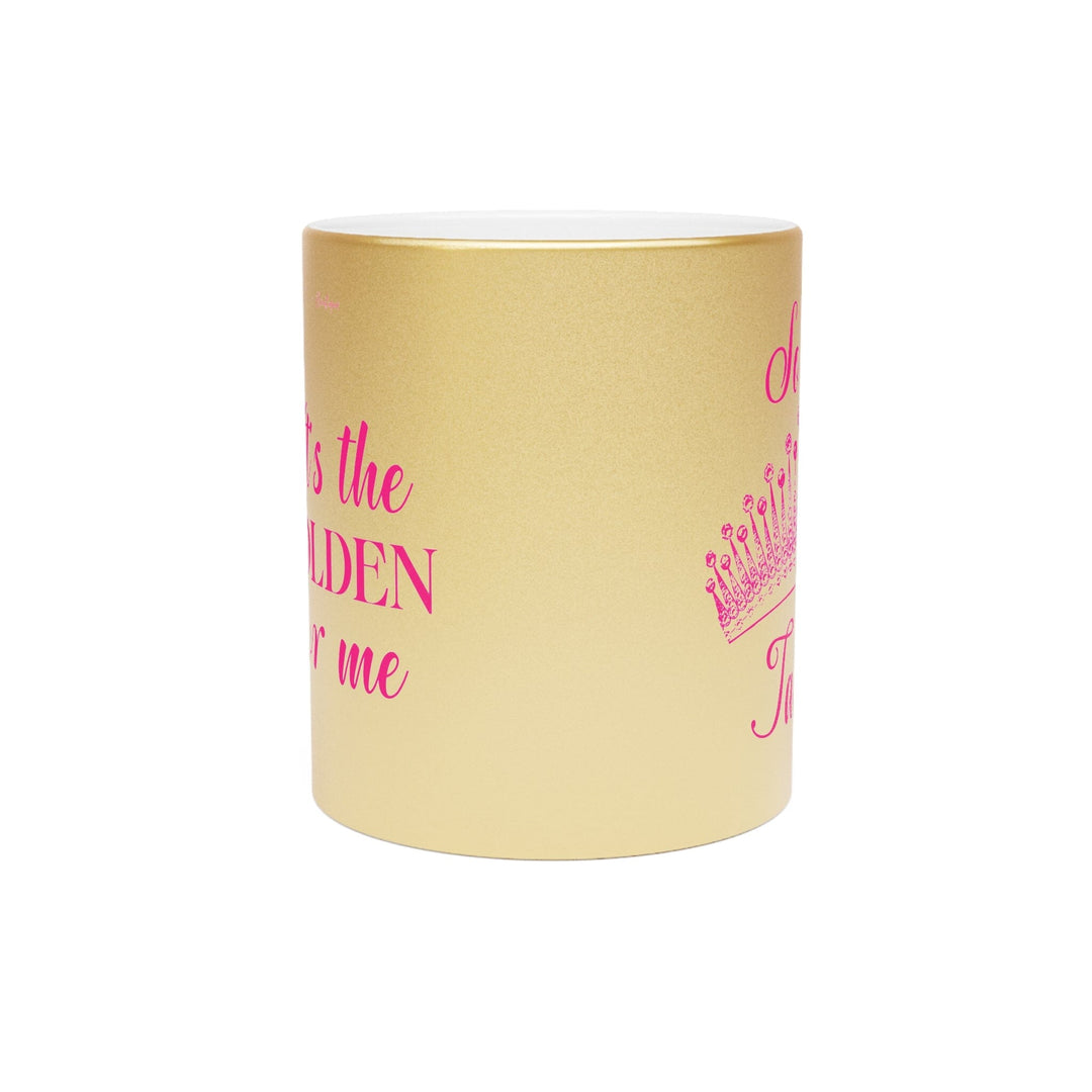 Pretty Girl Personalized Golden Metallic Mug