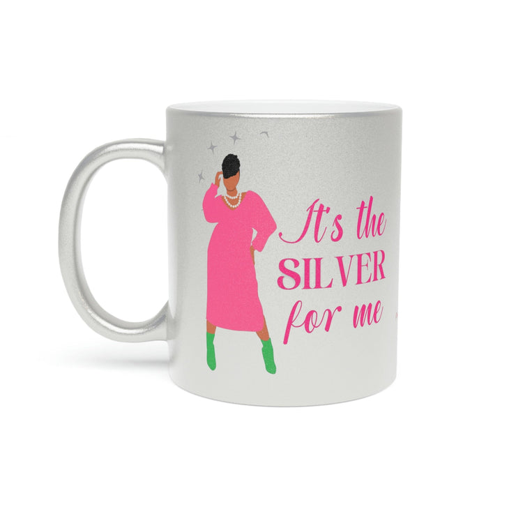 Pretty Girl Personalized Silver Soror Metallic Mug