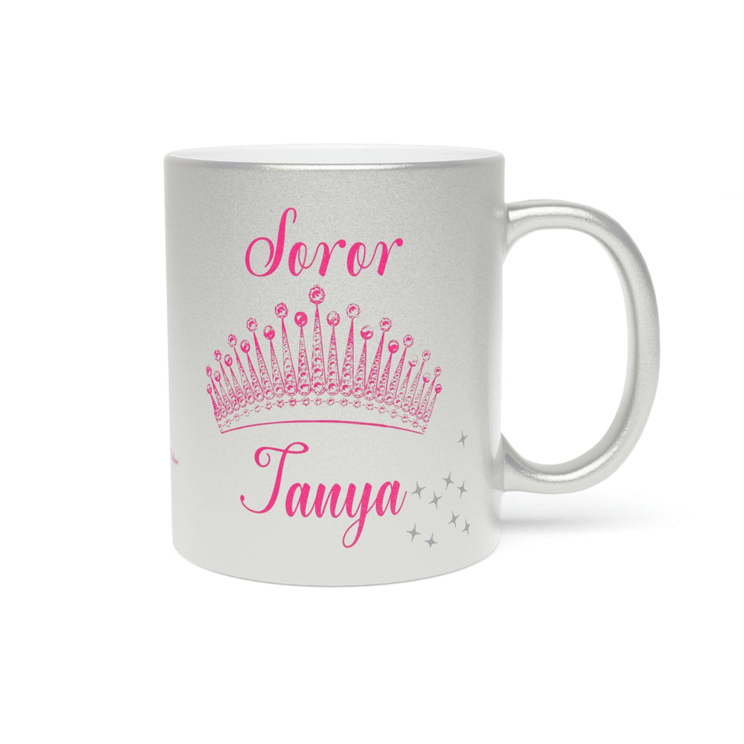 Pretty Girl Personalized Silver Soror Metallic Mug