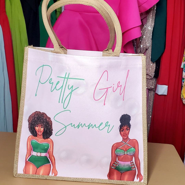 Pretty Girl Summer Tote Bag
