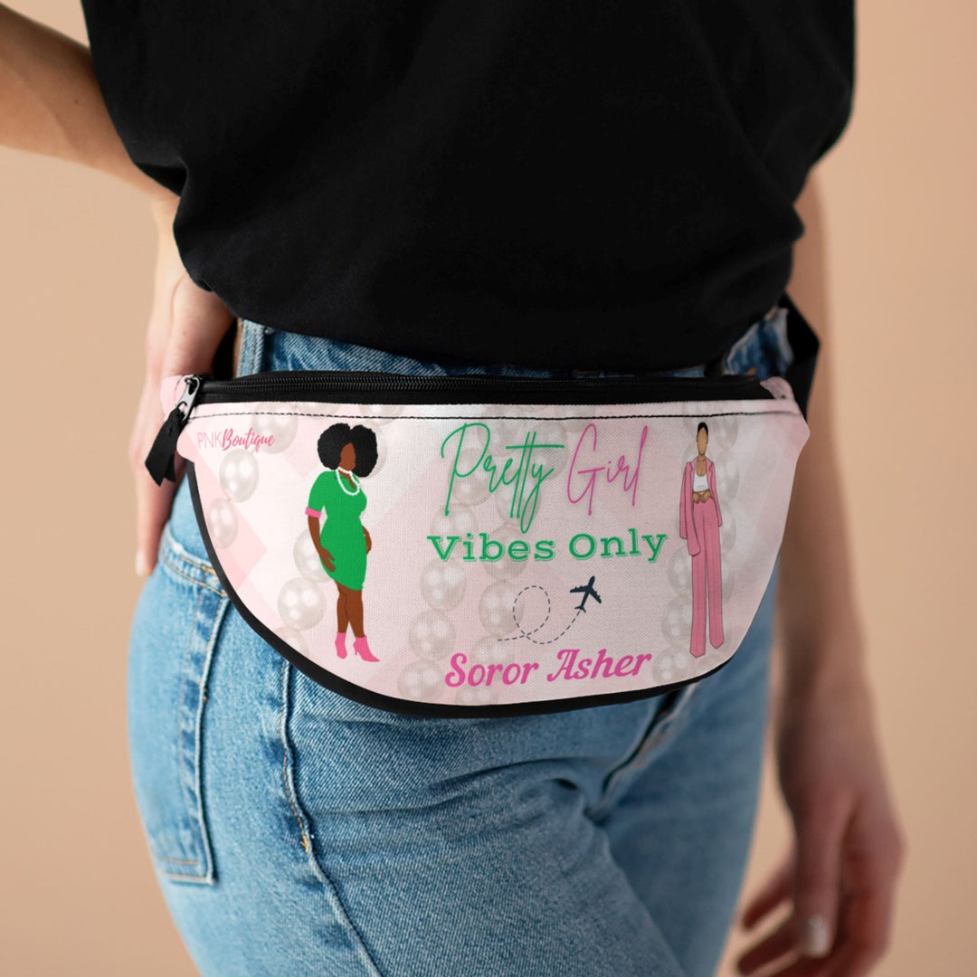 Pretty Girl Vibes Pink & Green Fanny Pack