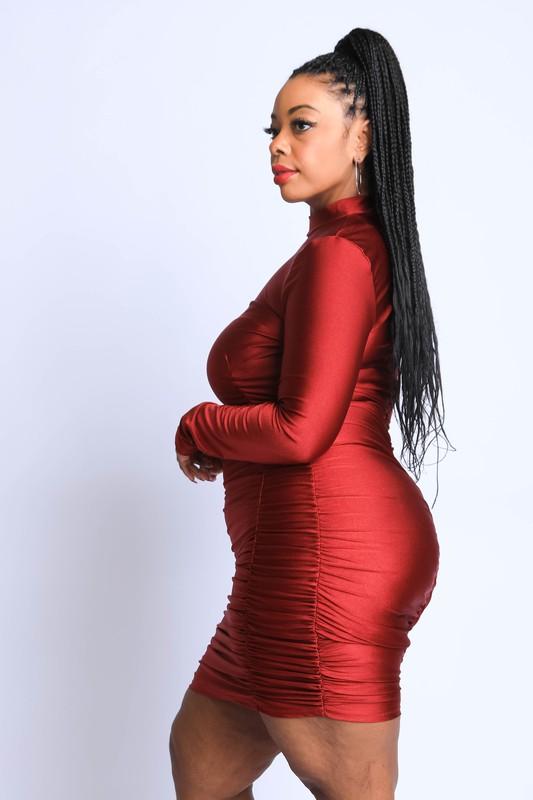 Serving Body Dress (Burgundy) - PNK Boutique