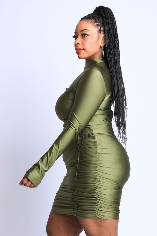 Serving Body Dress (Olive) - PNK Boutique