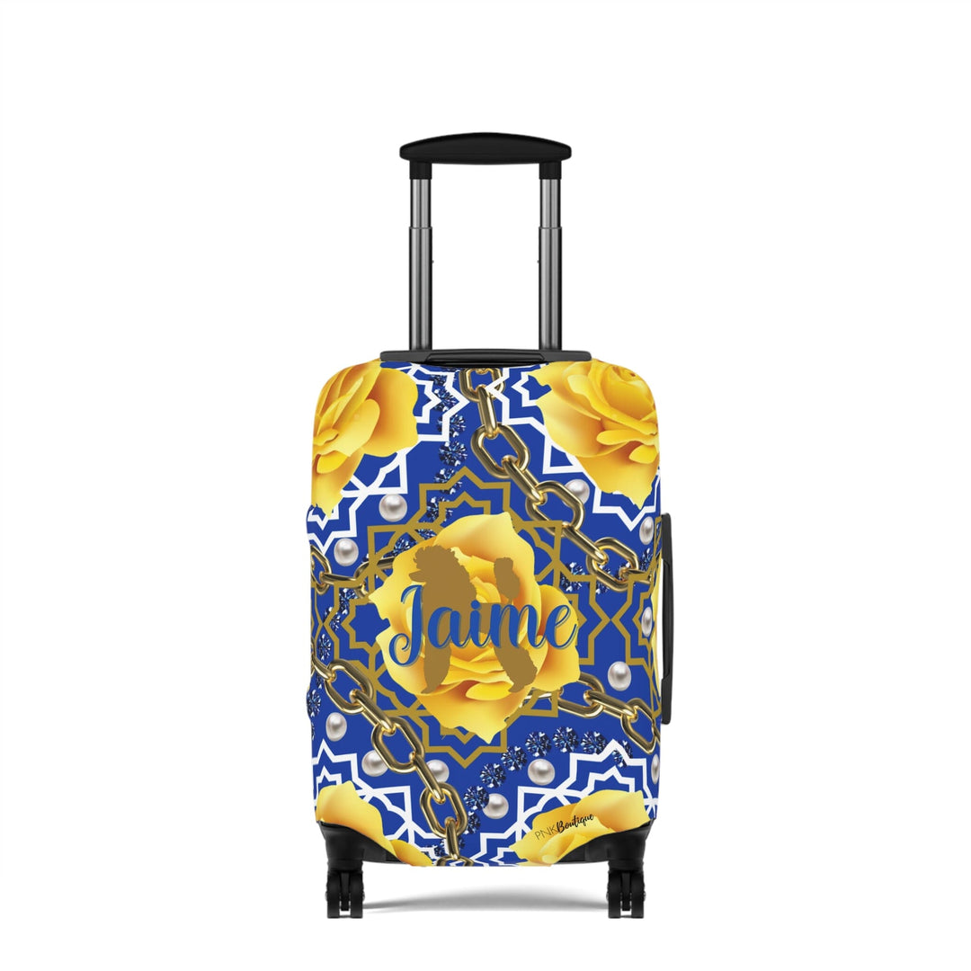 SGRho Blue & Gold Personalized Luggage Cover