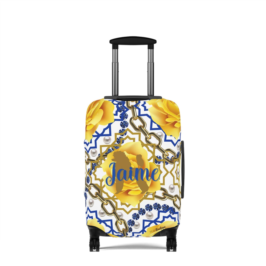 SGRho Blue & Gold Personalized Luggage Cover