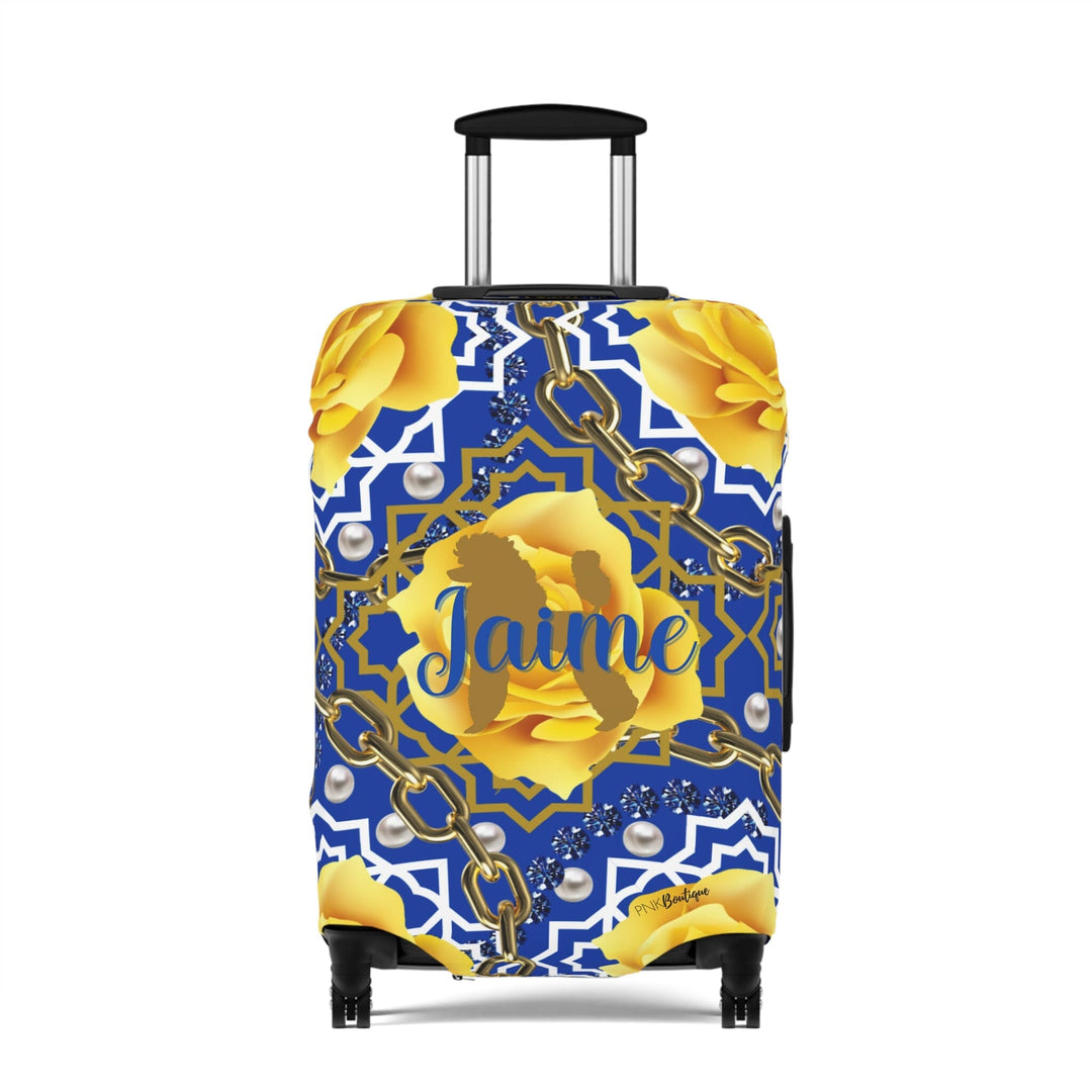 SGRho Blue & Gold Personalized Luggage Cover