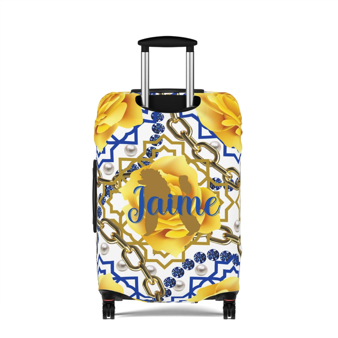 SGRho Blue & Gold Personalized Luggage Cover