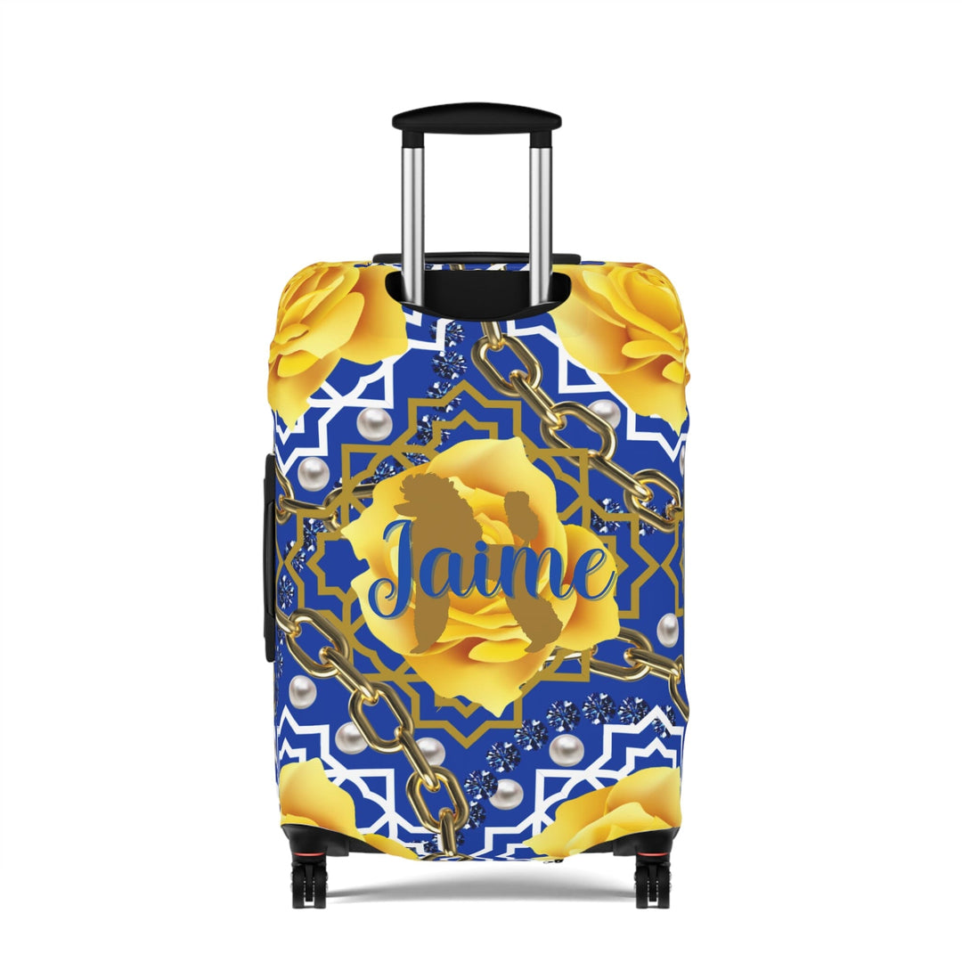 SGRho Blue & Gold Personalized Luggage Cover