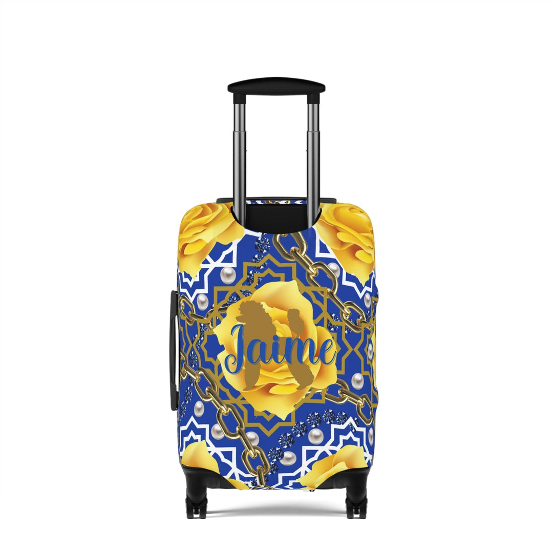 SGRho Blue & Gold Personalized Luggage Cover