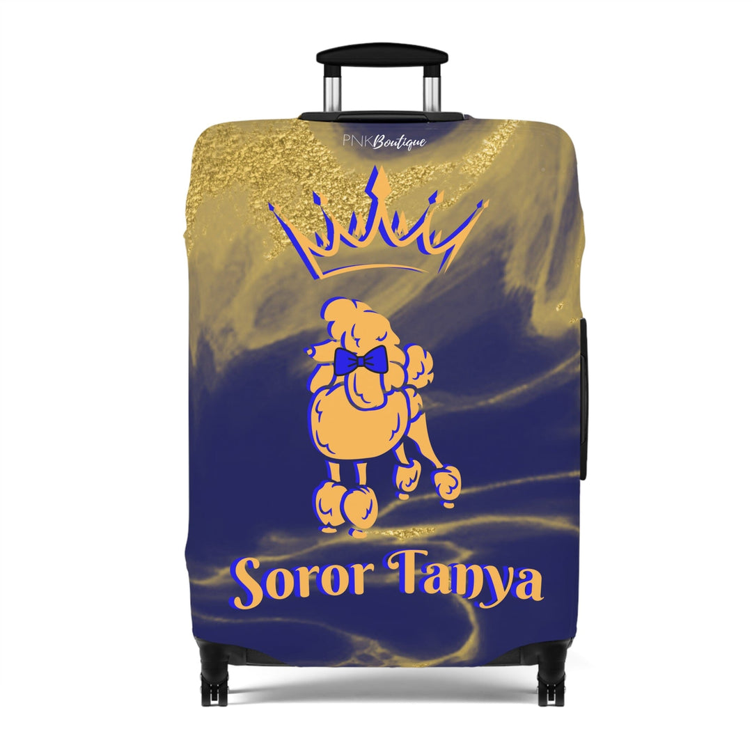 SGRho Blue & Gold Personalized Luggage Cover