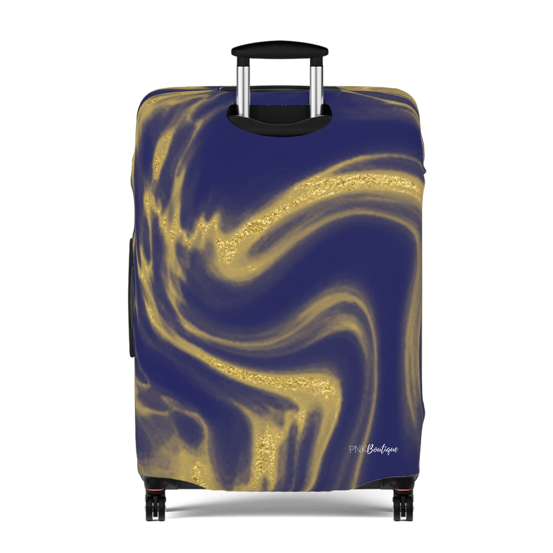 SGRho Blue & Gold Personalized Luggage Cover