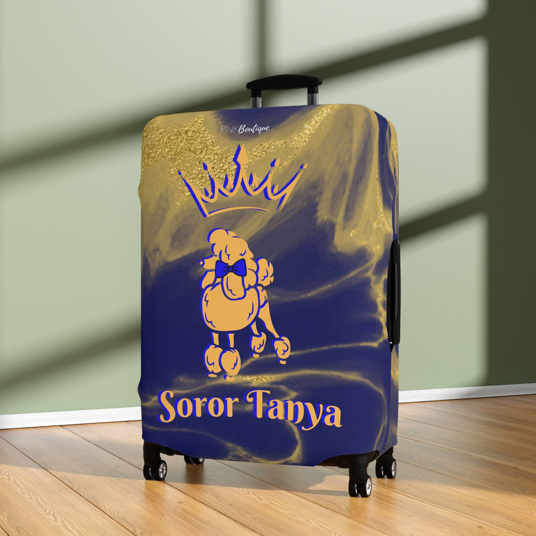 SGRho Blue & Gold Personalized Luggage Cover