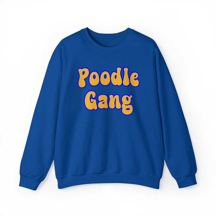 Poodle Gang Blue and Gold Crewneck Sweatshirt