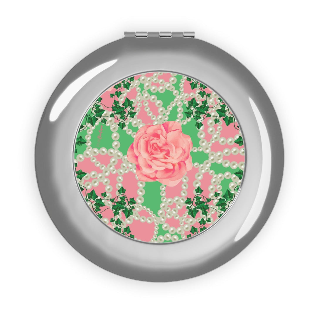 Signature 2 Pink & Green Compact Travel Mirror