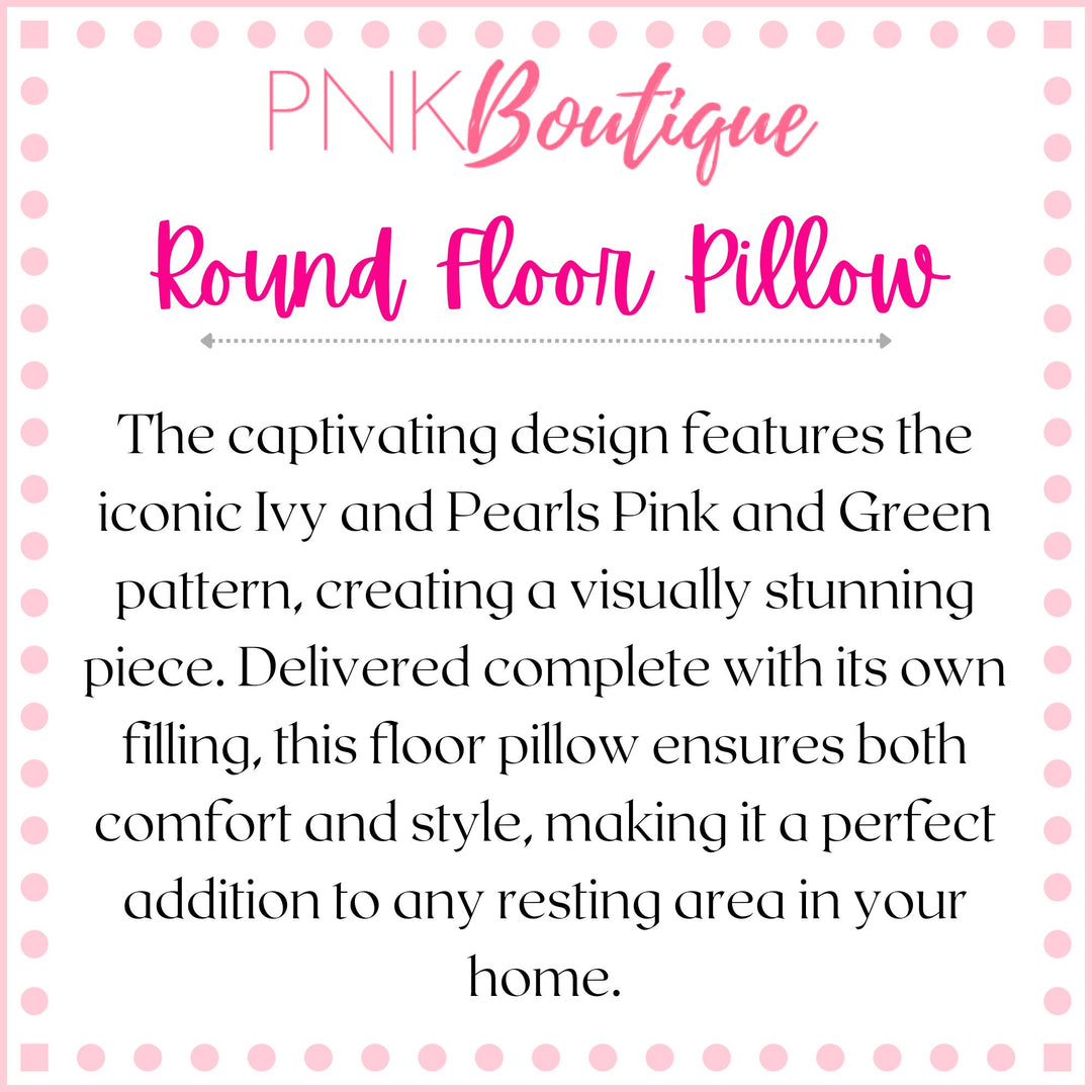 Signature 2 Pink & Green Tufted Floor Pillow