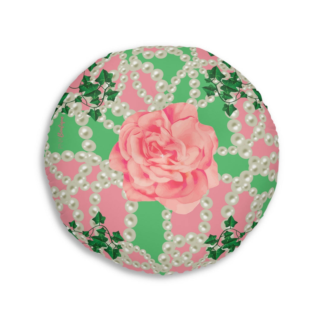 Signature 2 Pink & Green Tufted Floor Pillow