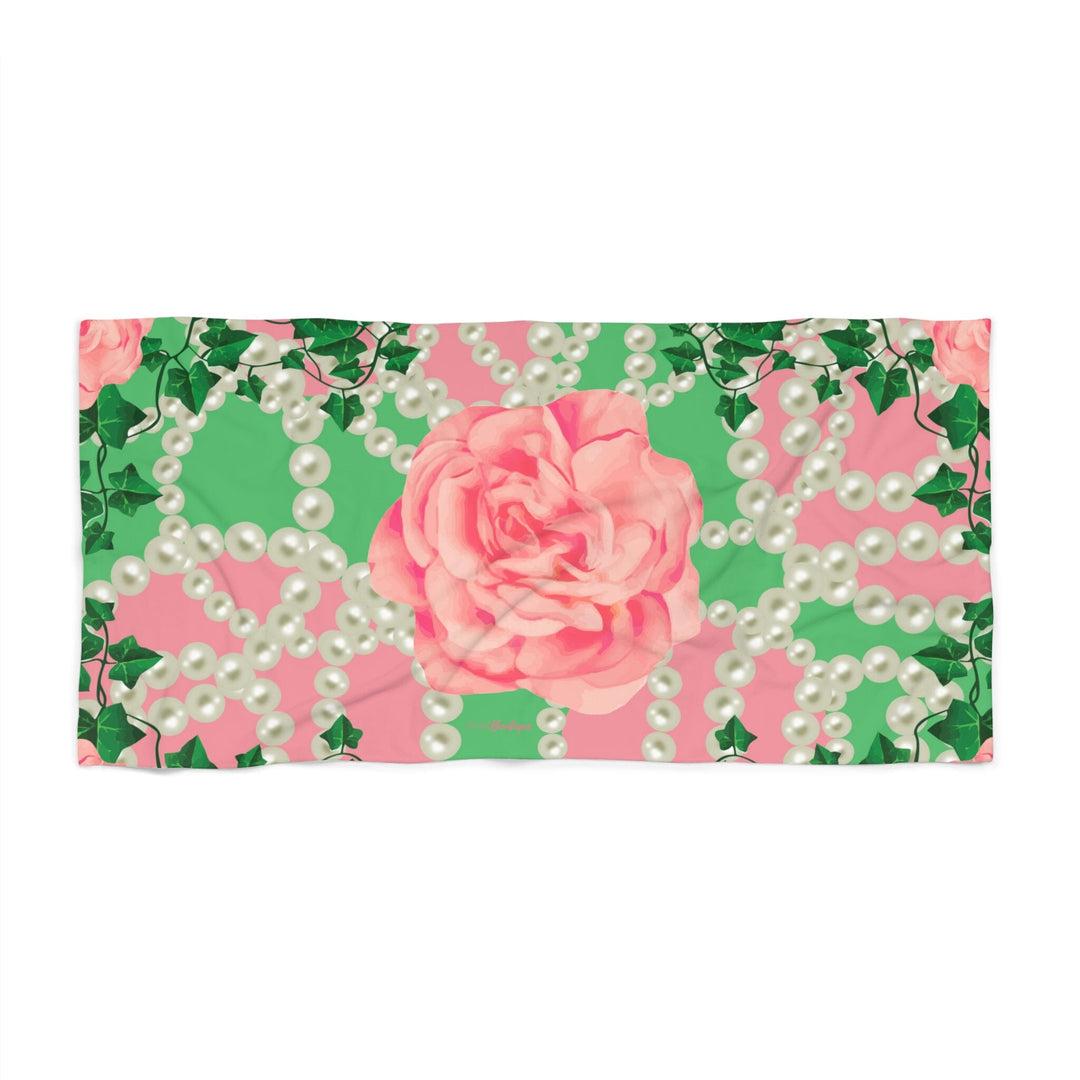 Signature 2 Pink & Green Beach Towel