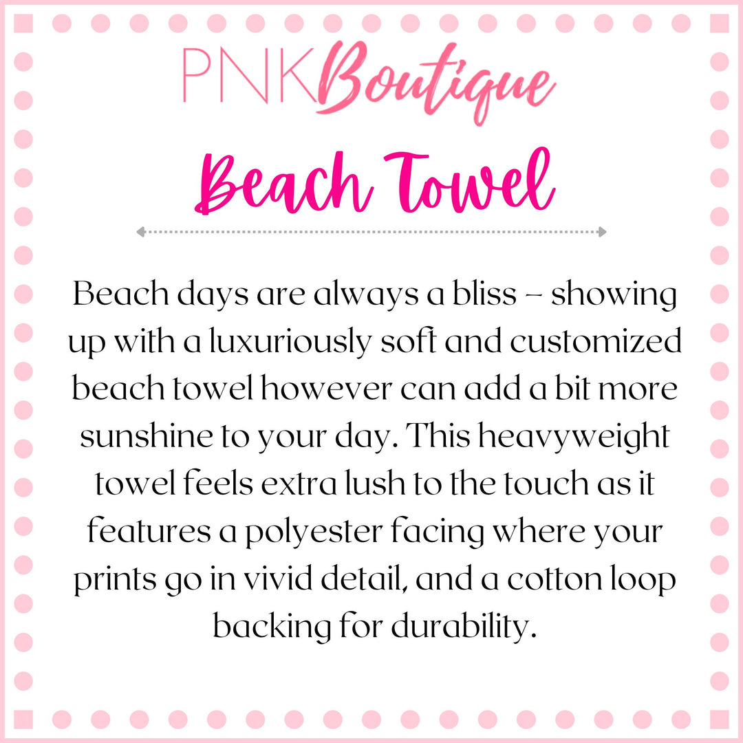 Signature 2 Pink & Green Beach Towel