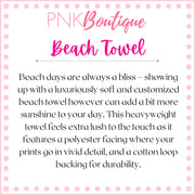 Signature 2 Pink & Green Beach Towel