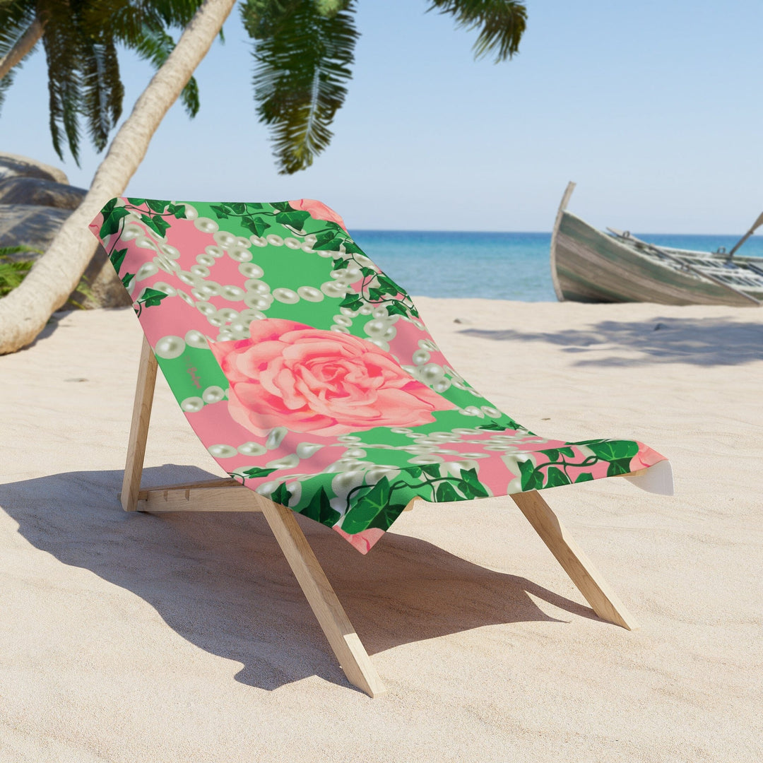 Signature 2 Pink & Green Beach Towel