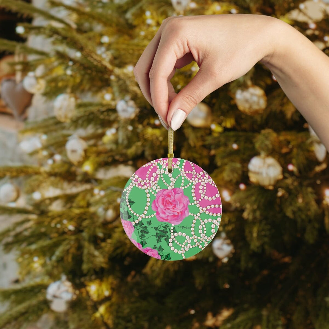 PNK Signature Pink & Green Ornament