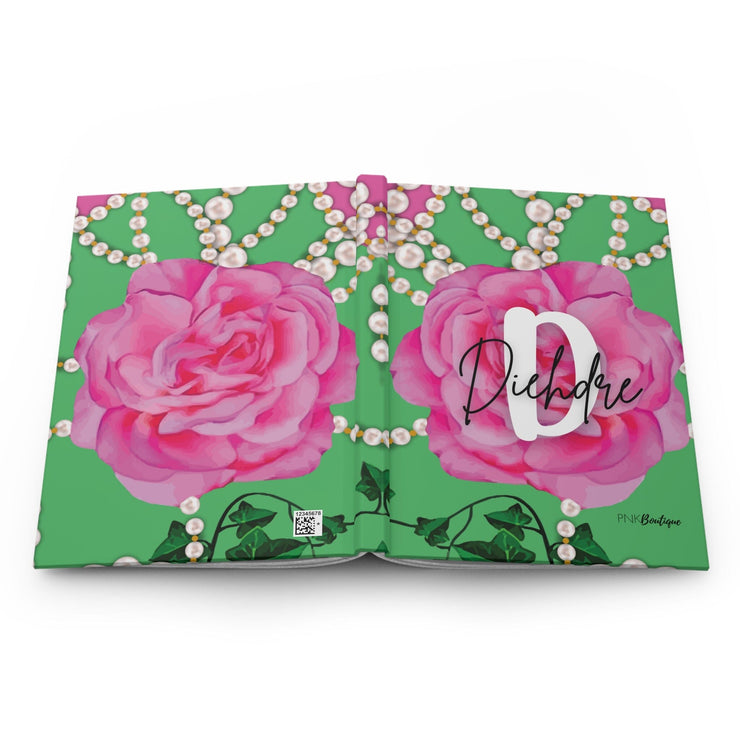 PNK Signature Pink & Green Personalized Hardcover Journal