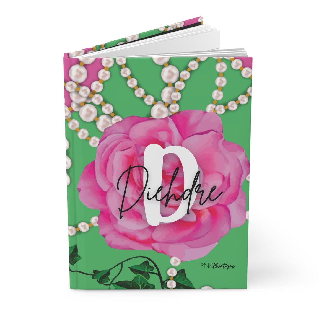 PNK Signature Pink & Green Personalized Hardcover Journal