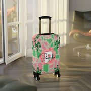 Signature 2 Pink & Green  Personalized Luggage Cover