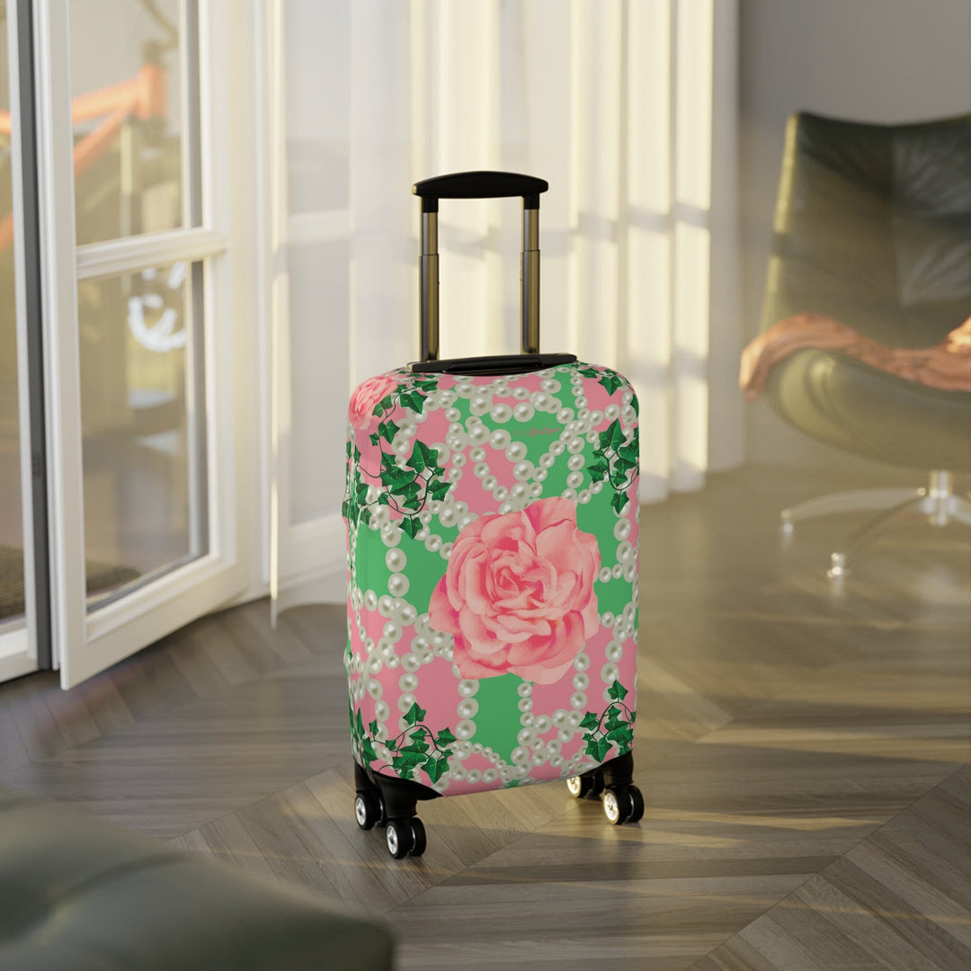 Signature 2 Pink & Green Luggage Cover