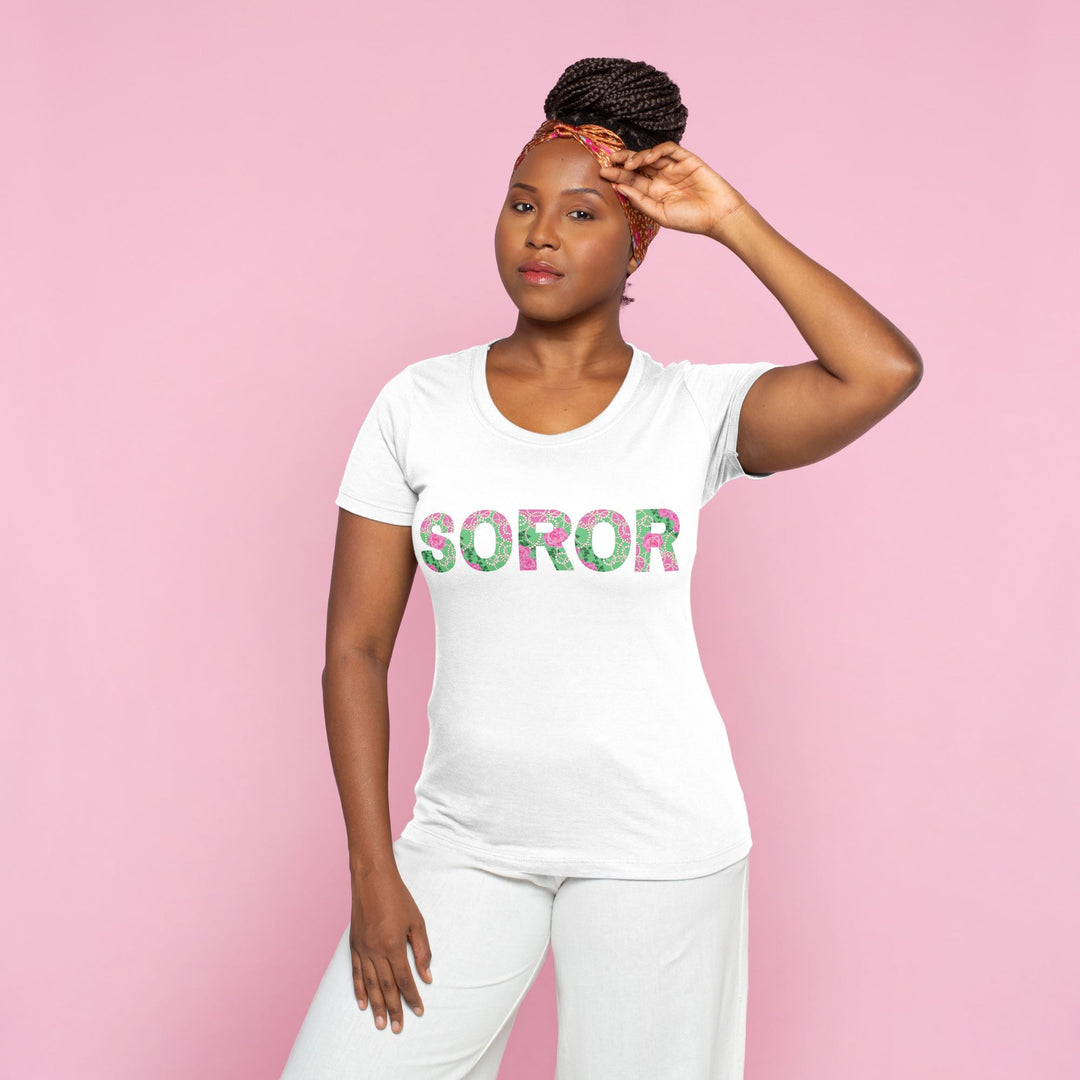 PNK Signature Pink & Green Soror T-shirt