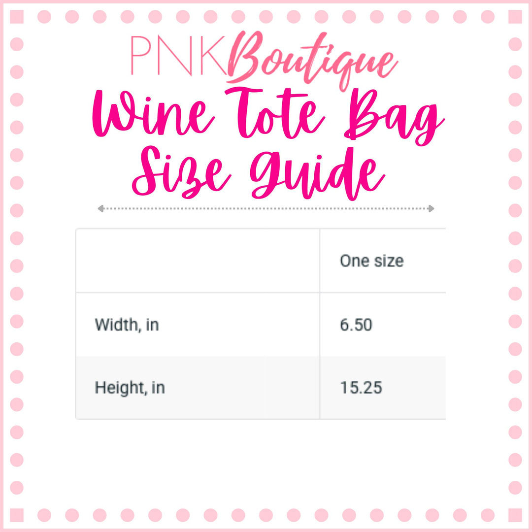 Sip Pretty Pink and Green Wine Tote Bag