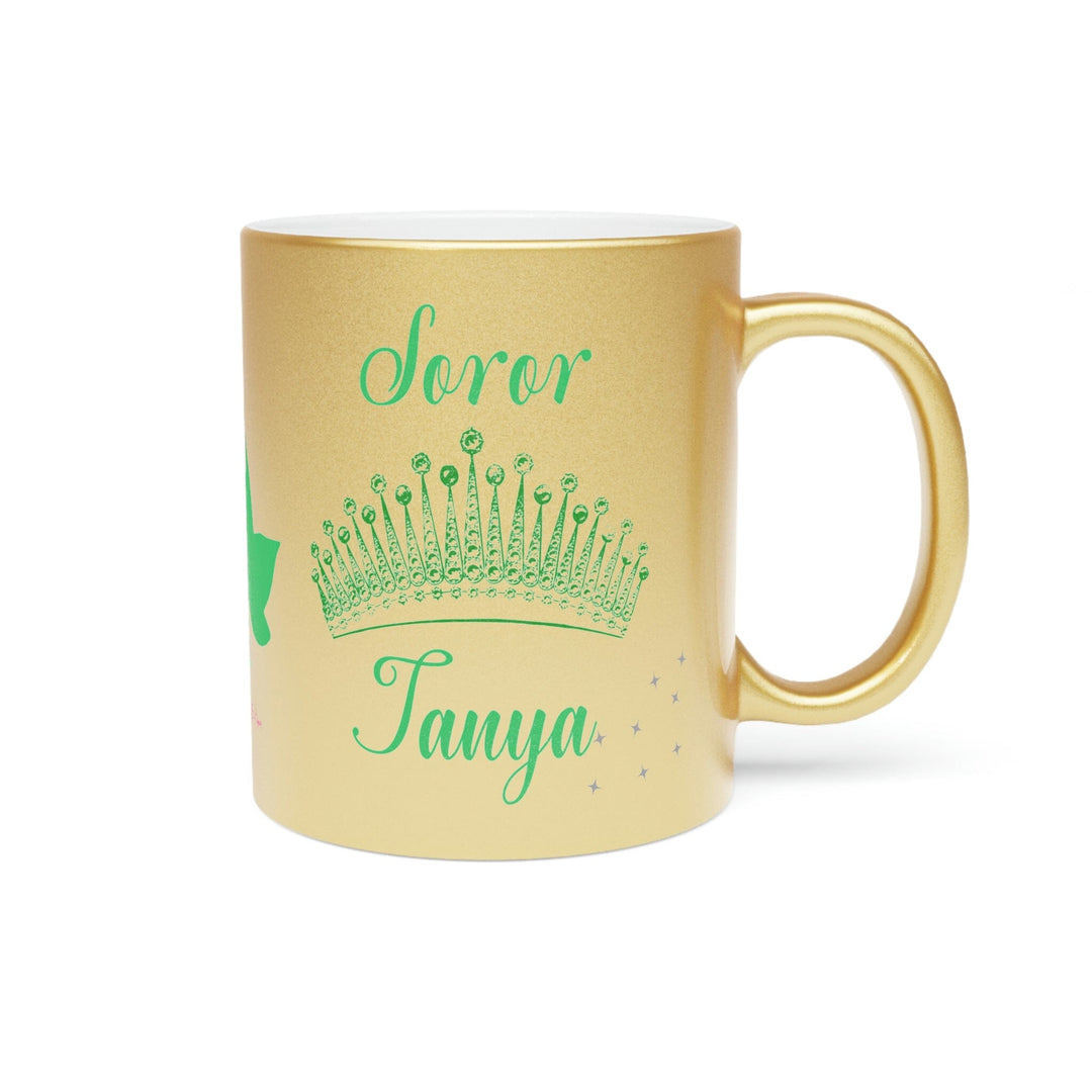 Sisterhood Personalized Golden Soror Metallic Mug