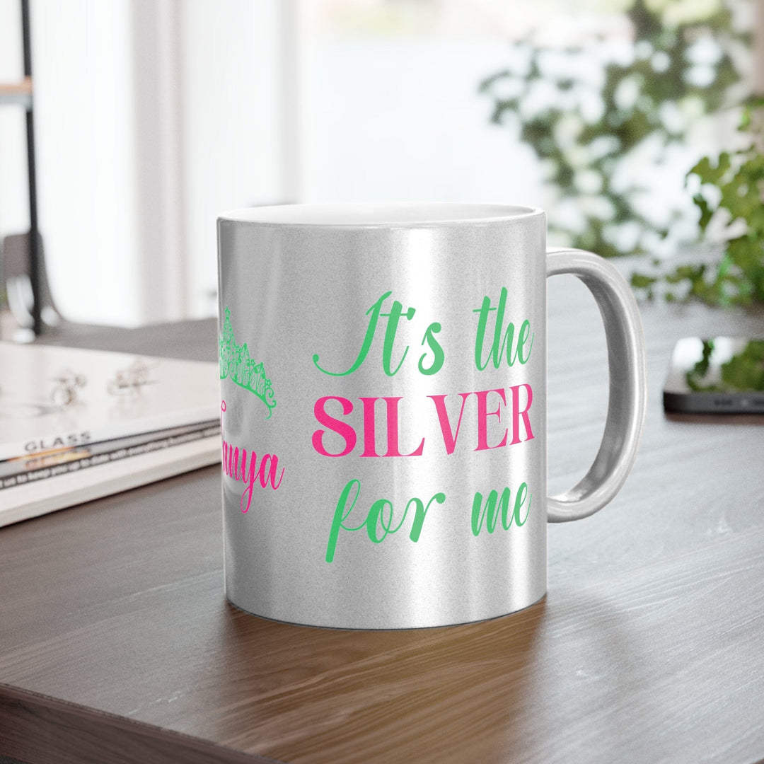 Sisterhood Personalized Silver Soror Metallic Mug