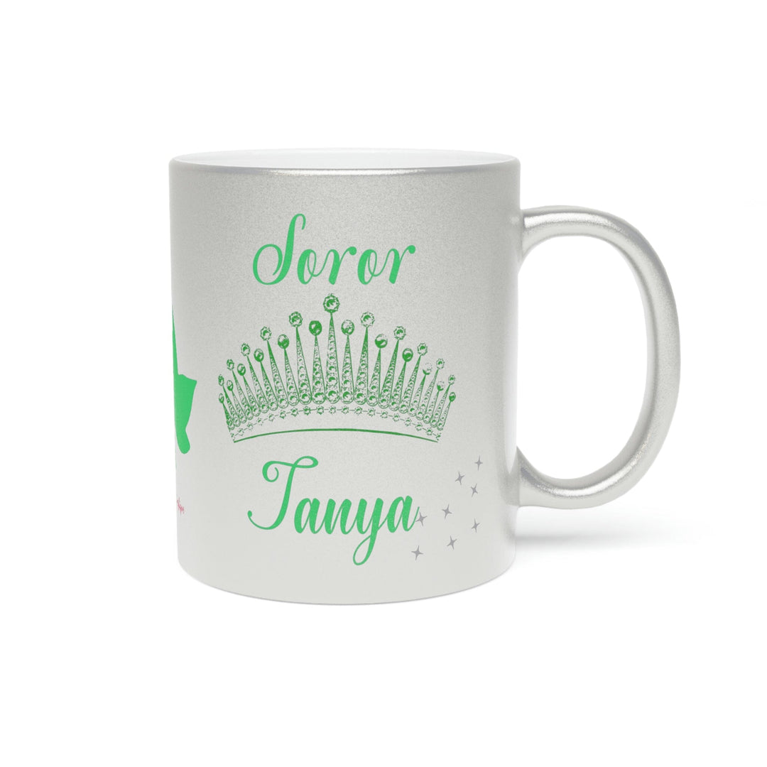 Sisterhood Personalized Silver Soror Metallic Mug