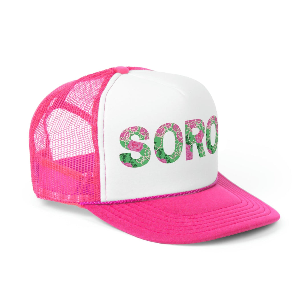 PNK Signature Pink & Green Soror Trucker Snap Back Cap