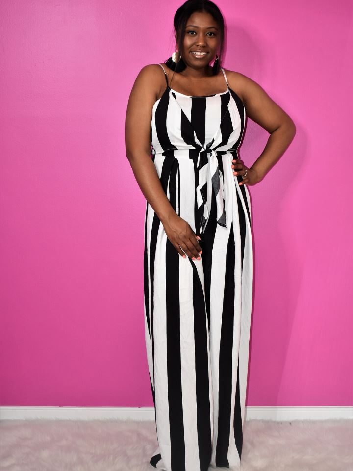 Stripes and Sass Jumpsuit - PNK Boutique