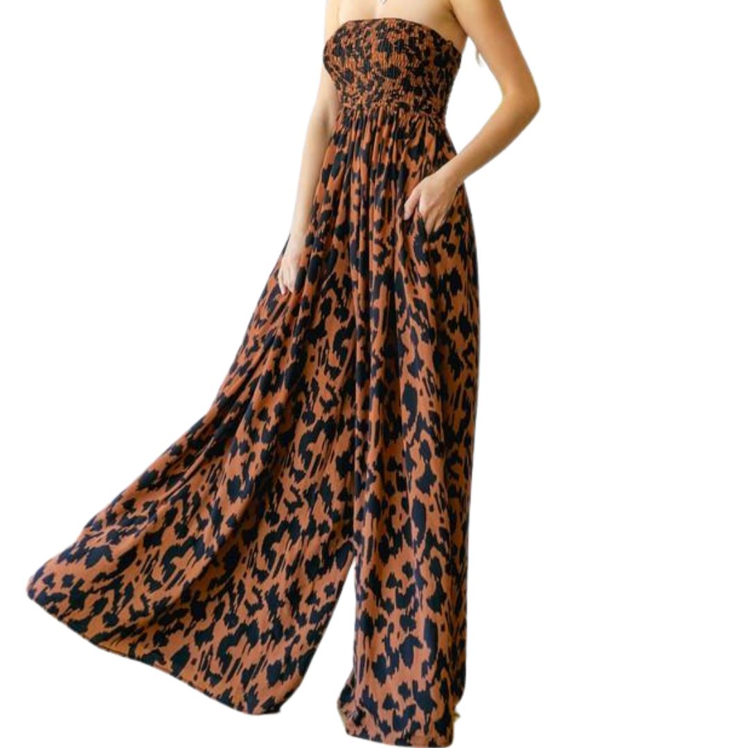 Summer Breeze Jumpsuit (Animal Print)