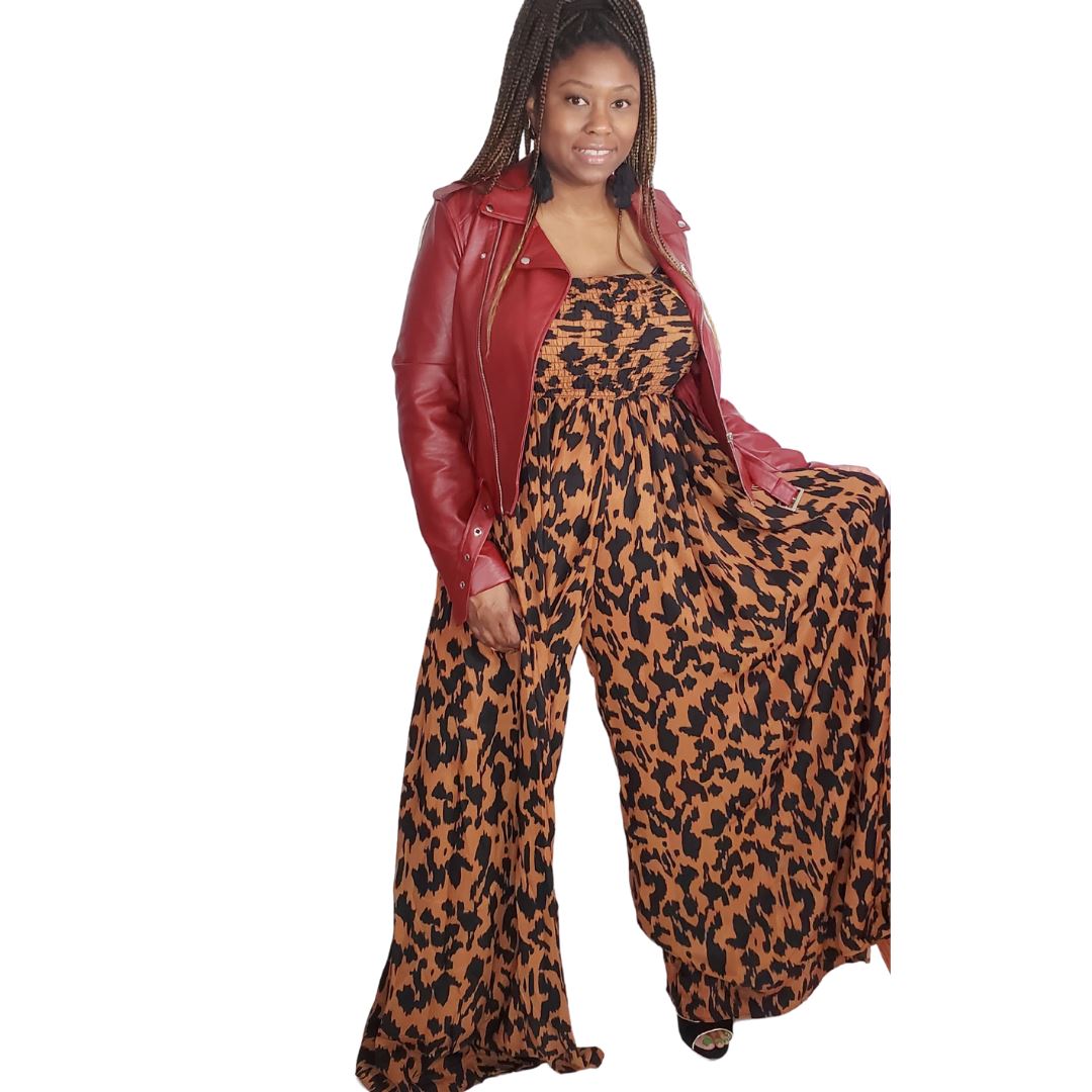 Summer Breeze Jumpsuit (Animal Print)