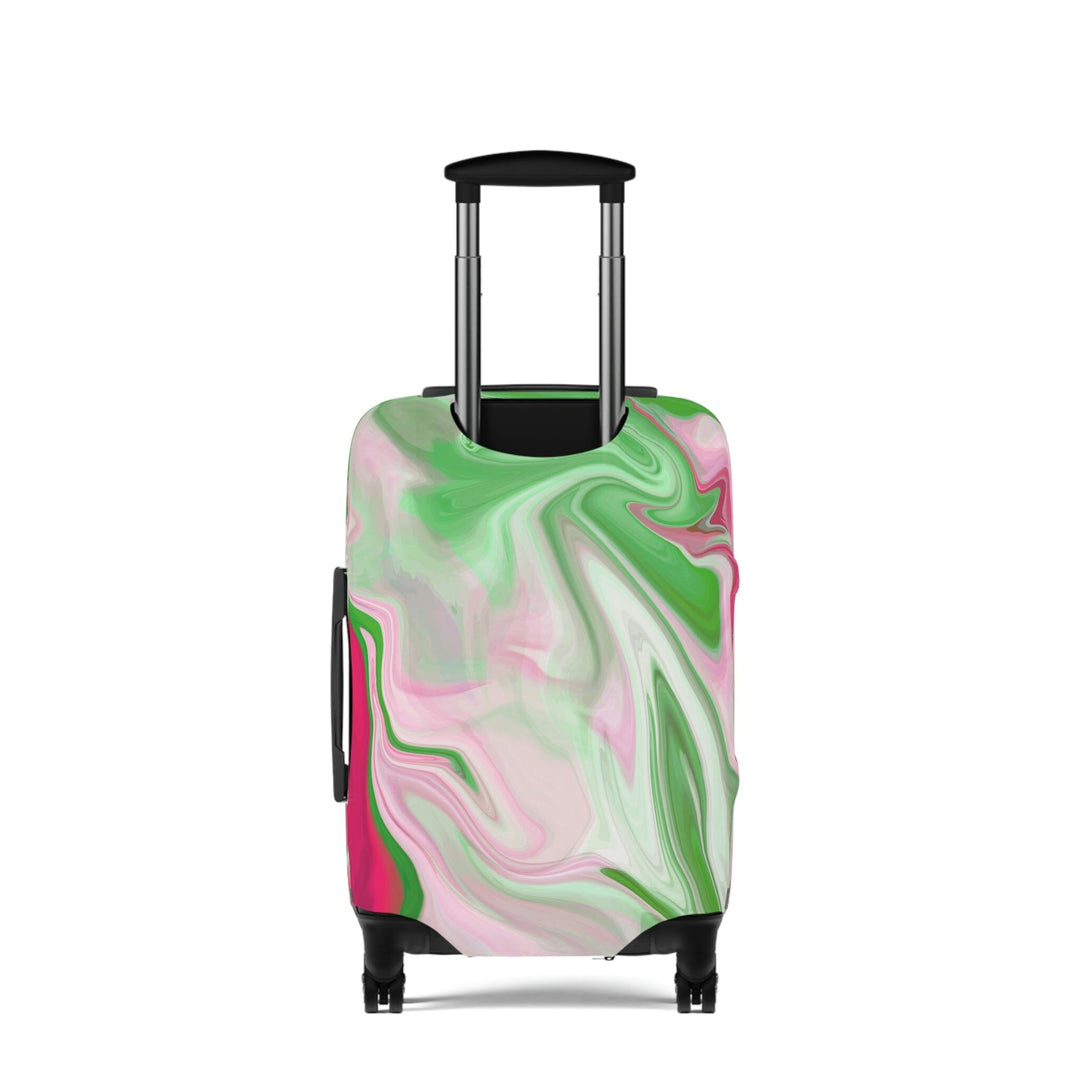 PNK Watercolor Pink & Green Personalized Luggage Cover